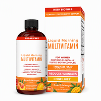Complément alimentaire liquide multivitaminé et minéral Nature Made en marque privée pour adultes, femmes, croissance des cheveux, 450 ml