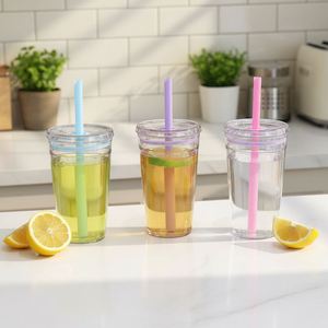 2026 New Trend Customize 450ml BPA Free Tritan Coffee <b>Cup</b> with <b>Reusable</b> Straw for Iced Beer Powder Smoothie Energy Supplements - Product Image 1