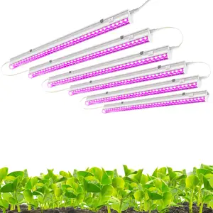 LED Grow Light Strips For Plants 2FT High Output Integrated Fixture Extendable Grow Lights Greenhouse Plant LED Grow Light