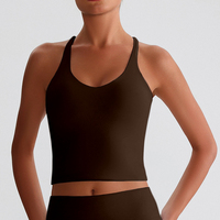 ABX8001 Ropa para exteriores Ropa de fitness ajustada Deportes delgados Running Crop Tank Cómoda banda elástica Tops sin mangas para mujeres