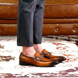 Nuevos Zapatos Formales y Casuales de Piel Genuina con Punta Redonda, Duraderos y Cómodos para Hombre, Modelo 2026 - Product Image 5