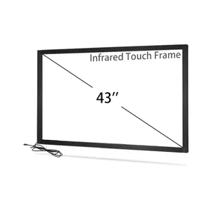 Panel de pantalla táctil infrarroja USB de 43 '', monitor de pantalla multitáctil IR, kit de superposición de pared de video de pantalla táctil infrarroja