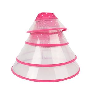 Collar de perro personalizado ajustable transparente Collar de tocado de lujo para mascotas Elizabeth Circle - Product Image 6