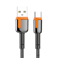 Vente en gros câble de charge USB C câble de charge rapide de type C à câble de type C boîtier en alliage de zinc métallique câble de données pour Smartphone/tablette