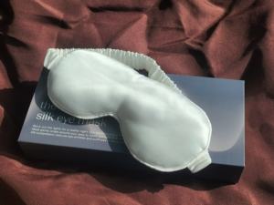 Weighted Luxurious Filled with Natural Mulberry Silk Fiber and Beads Soft Anti Wrinkle 19 momme Silk Sleep Gravity <strong>Eye</strong> <strong>Mask</strong> - Product Image 4