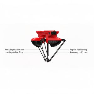 Robot industriel BORUNTE, capacité de charge 3 kg, portée du bras Delta 1000 mm, robot de tri par vision parallèle 4 axes avec PLC et moteur - Product Image 2