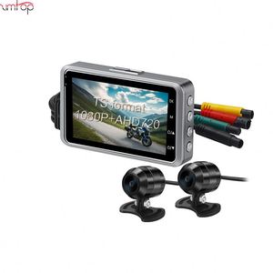 3インチミニフルHD1080PバイクカメラDVRダッシュカムデュアルトラック前後バイクレコーダーカメラ - Product Image 1