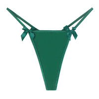 Strings en Chaîne Métallique pour Filles, Sous-vêtements à Bretelles Spaghetti, Culottes Nœud Papillon, Strings Sexy et T-back