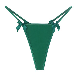 Infradito per catena interna in metallo per ragazze spalline per biancheria intima con fiocco mutandine infradito Sexy con perizoma - Product Image 4