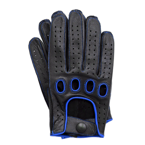 Guantes de Conducción KEVEN IMPEX KI-505 de Cuero Perforado, Medios Dedos, con Agarre, para Carreras, Ciclismo, Pantalla Táctil, Transpirables, Unisex, Verano - Product Image 2