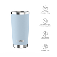 Tasses à eau isothermes à double paroi en acier inoxydable Hong Ling – Cadeau idéal pour la maison, tasse à café ou à boisson froide personnalisée avec paille