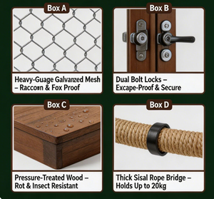 Large Outdoor <strong>Cat</strong> <strong>Run</strong> Enclosure Wooden Eco-Friendly Multi-Level Platforms Weatherproof <strong>Cat</strong> House Backyard <strong>Garden</strong> Walk-in - Product Image 3
