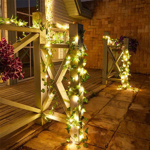 Venta caliente Led planta verde ratán cadena Luz Decoración para exteriores Navidad boda camino pasarela terrazas - Product Image 2