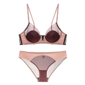 Ensemble de lingerie sexy <span class=keywords><strong>en</strong></span> maille transparente, design <span class=keywords><strong>transparent</strong></span>, soutien-gorge à armatures confortable, ensemble de culottes pour tous les jours - Product Image 6
