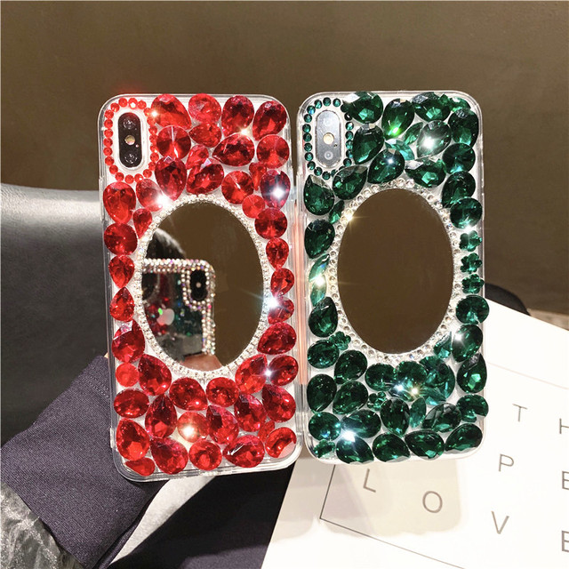 With Mirror Designer Luxury Shockproof Phone Case for iPhone 17 16 15 14 13 12 11 8 7 6 Mobile Phone Protective Case
