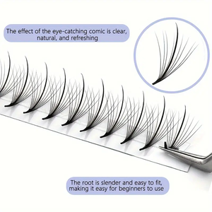 Extensions de cils préfabriquées en gros, de haute qualité, faites à la main, effet wispy, épaisseur 0.05 0.07MM, 5D 7D 9D, pointues et effilées - Product Image 5