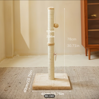 Griffoir pour chat du sol au plafond, épaissi et surélevé, arbre à chat pour le jeu autonome, stable