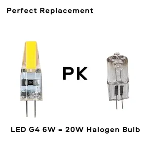 10 unids/pack regulable Mini G4 LED COB lámpara 6W bombilla AC DC 12V 220V luces de vela reemplazar 30W 40W halógeno para foco de araña - Product Image 3