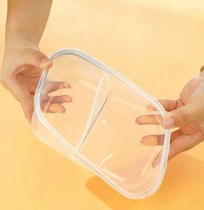 Boîte à lunch en silicone durable de qualité alimentaire, résistante à la chaleur, adaptée au micro-ondes, au lave-vaisselle et au four, pour les tout-petits et les enfants - Product Image 3