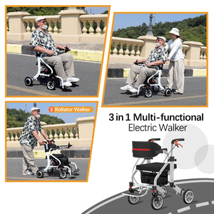 Fauteuil roulant manuel multifonctionnel Offre Spéciale à assistance par poussée Fauteuil roulant léger en aluminium pliable avec joystick - Product Image 2