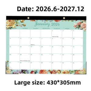 Calendrier mural anglais 2026-2027, grand format, planificateur mensuel, pour bureau et maison, suivi des objectifs, impression recto simple, pratique - Product Image 5