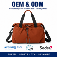 Sac de sport et de voyage OEM ODM imperméable et coupe-vent avec compartiment sec/humide, cordon de serrage, poche discrète et grande capacité