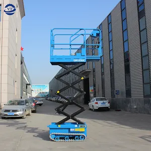 Scissor Lift On Tracks Mini EN280 Standard Hydraulic Construction Aerial Work Platform Crawler Self Propelled Scissor Lift On Tracks