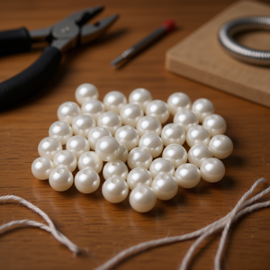 Perle di ilan da 6 mm, 20 g per la creazione di gioielli - Product Image 2