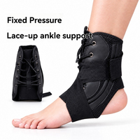 Attelle de cheville à ressort, élastique, à compression, avec lacets et Velcro, stabilisateur de talon en éponge, pour usage sportif adulte