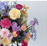 Boule de fleurs artificielles en soie, centre de table moderne de luxe, décoration de table de mariage, arrangement floral prêt à l'emploi