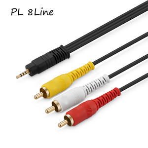 Direct Sale Poland 8wire Audio Video <b>Cable</b>, Good for Europe Belgium Slovak Connection Adapter Cord Wire for Video TV Player - Product Image 1