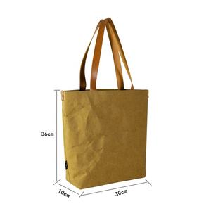 Precio de fábrica reutilizable diseño de logotipo personalizado gran color marrón de papel Kraft bolsa de compras con cierre de cremallera - Product Image 6