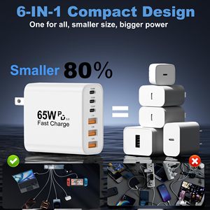 <span class=keywords><strong>Cargador</strong></span> Rápido USB C HYTO GaN de 65W, Enchufe de Pared USBC, Cubo de Carga para Teléfono con 6 Puertos Tipo C, Adaptador de Corriente Multipuerto - Product Image 5