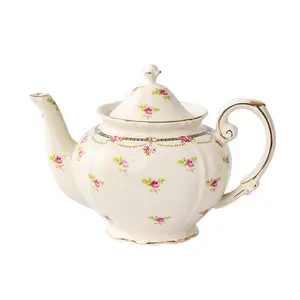 法国复古欧式陶瓷杯碟描金苑咖啡杯英式下午茶红花茶杯套装