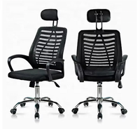 Chaise de bureau ergonomique pivotante à prix abordable avec accoudoirs et dossier en maille, chaise de bureau moderne avec appui-tête