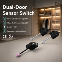 Interrupteur à capteur pour armoire à double porte, contrôle centralisé filaire 12V 24V, interrupteur d'éclairage automatique pour garde-manger et armoire LED FREE-09C-22