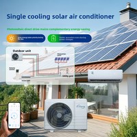 Оптовая продажа от производителя: Солнечный кондиционер R410A 1/1.5/2HP, инверторный, с прямым подключением к сети, только охлаждение, управление через приложение, B2B