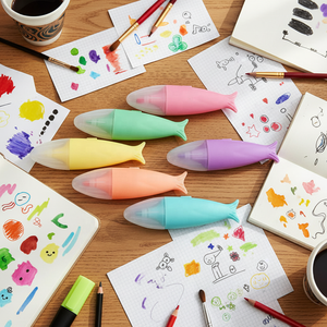 Venta Caliente al por Mayor, 10 Colores, Esmalte de Uñas con Forma de Pez Pequeño, Resaltador, Marcador para Estudiantes, Resaltador Creativo - Product Image 6