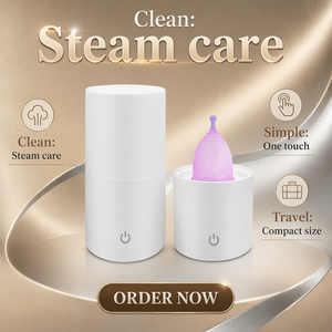 Esterilizador de copas menstruales de plástico reutilizables para desinfección y limpieza con vapor - Product Image 4