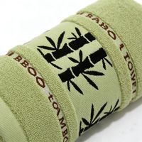 Serviette en fibre de bois, absorption d'eau, jacquard, serviette pour le visage, fil de bambou non torsadé, commerce extérieur, entreprise transfrontalière, coffret cadeau, stock