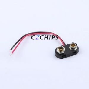 BE-13-013 Button & Strip Battery Connector Connector Battery Clip 9V Stacked Battery Nickel - Product Image 1