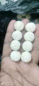 Cuentas de Cuerno de Búfalo Ecológicas Talladas a Mano con Diseño Floral, Cuentas Decorativas Redondas para la Elaboración de Joyas y Diseño Artesanal - Product Image 4