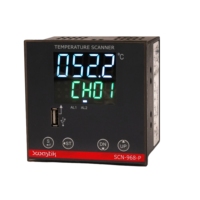 Industrial Temperature Scanner with Relay Alarm Output High Accuracy 8 Channel Temperature Scanner Module Controllers