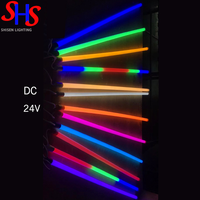 DC24V Led Tube Light T8 PC 4ft IP65 Waterproof Red Yellow Blue Green Yellow Purple T8 pink Led Tube Light