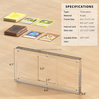 Étui de présentation pour cartes, présentoirs transparents pour cartes, cadres en acrylique 35PT pour cartes triples pour cartes standard