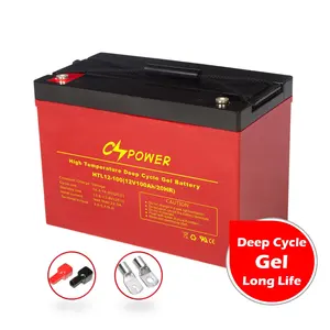 CSPower 12V100Ah Rechargeable UPS Battery Deep cycle GEL, China Supplier HTL12-100 ANY