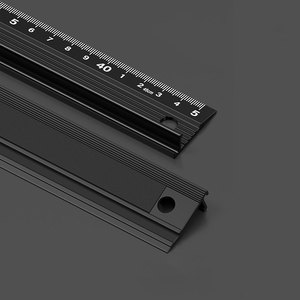 Lega di alluminio di 45cm con il bordo diritto magnetico protettivo ispessito disegno arte taglio righello per falegname architetto - Product Image 1