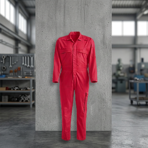 Combinaison de travail rouge avec poches poitrine et poche cargo, vêtements de sécurité pour usage industriel - Product Image 5