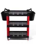 Chariot d'atelier OBBL personnalisable à 3 niveaux en acier inoxydable, chariot à outils pour véhicules, étagères de rangement pour garage, étagère utilitaire