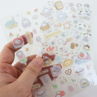 Feuilles d'autocollants personnalisés OEM en PET transparent holographique, découpés à la forme, imperméables, résistants aux rayures, imprimés en gros